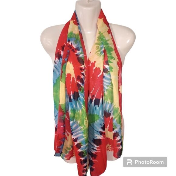Tie dye rectangle scarf - Picture 1 of 7
